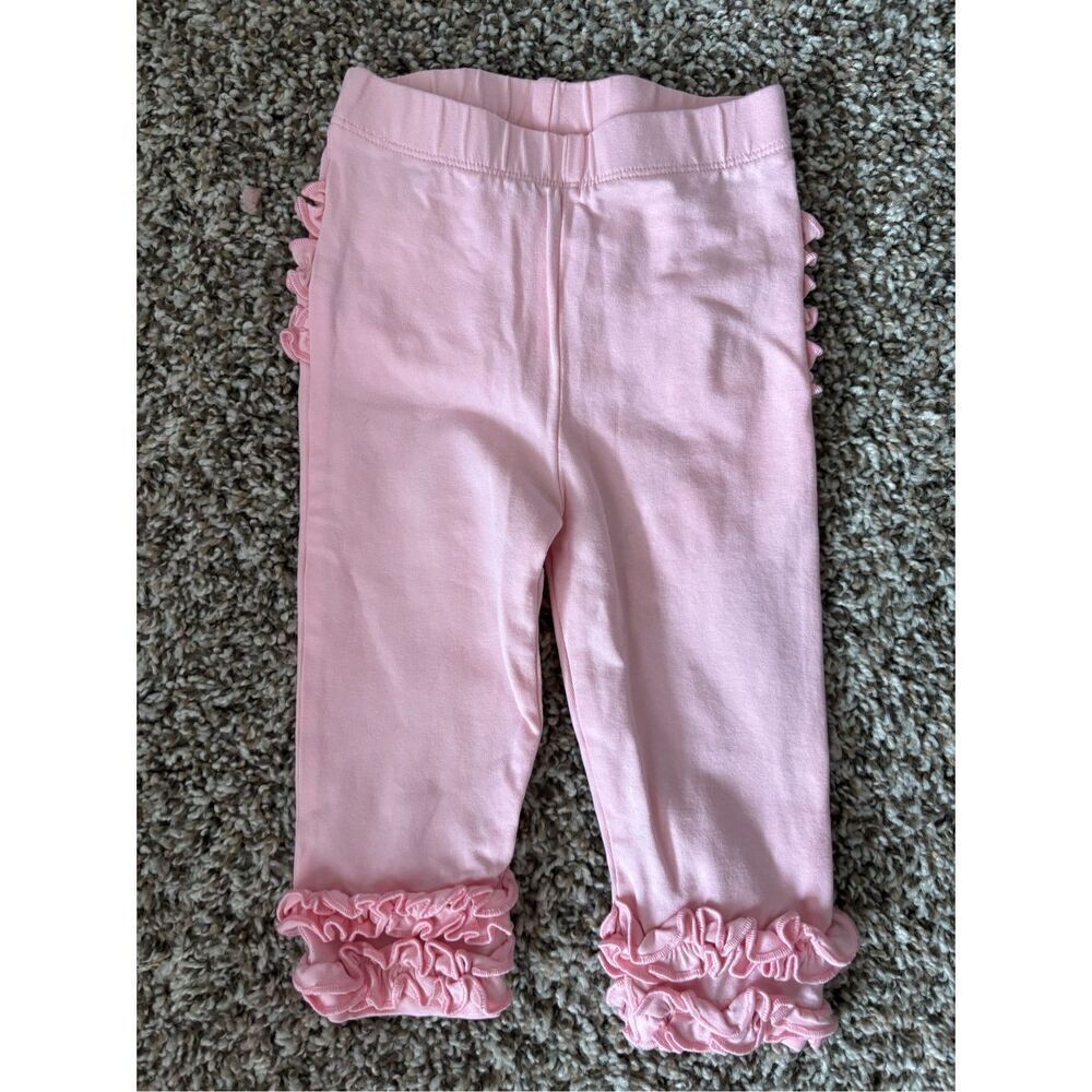 ❤️RuffleButts Pink Leggings 6-12M